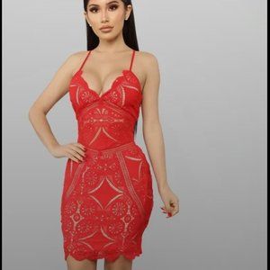 NWT- Giving you my heart mini dress